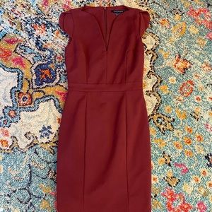 Red work dress